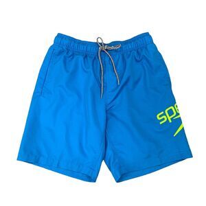 Speedo Volley Short Mens S Small Astral Blue Elastic Waist Lined Swim Trunk